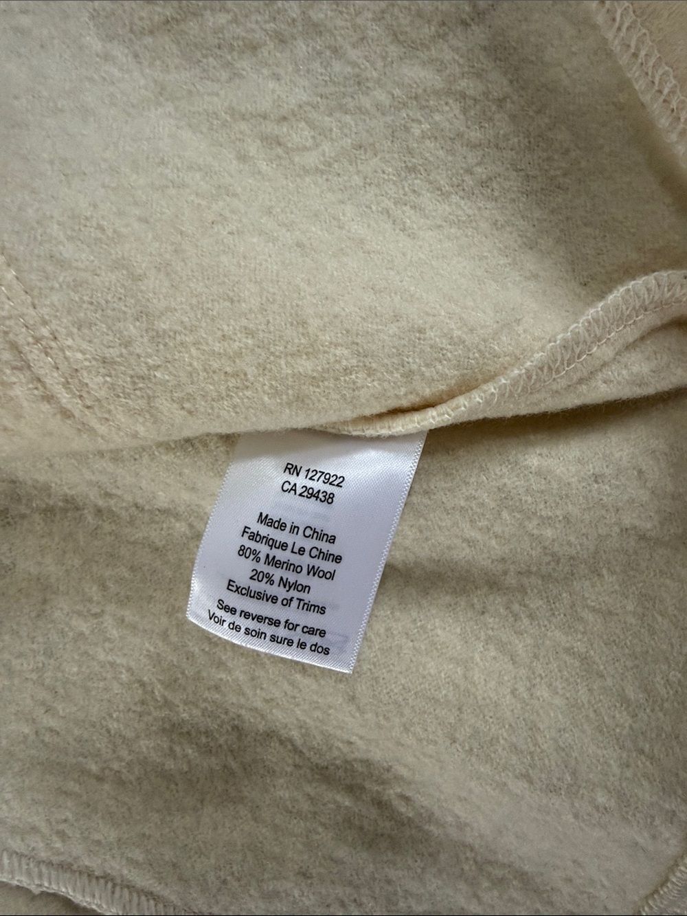 Mountain Khakis Women's Long Hooded Jacket Merino Wool Cream Size S - Picture 7 of 11
